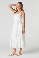 Robe midi volantée avec attache au dos