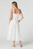 Robe midi volantée avec attache au dos