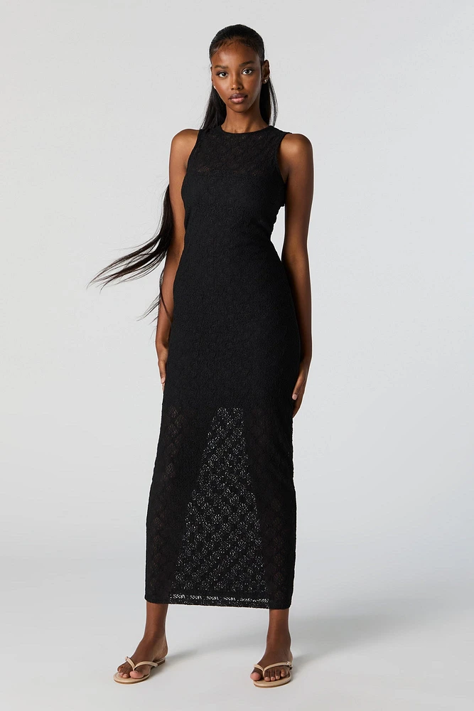 Lace Sleeveless Maxi Dress