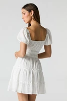 Smocked Tiered Mini Dress