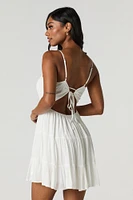 Tiered Mini Dress with Built-In Cups