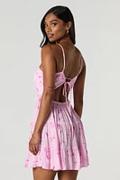 Tiered Mini Dress with Built-In Cups