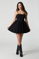 Eyelet Corset Mini Dress