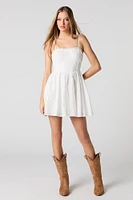 Minirobe corset avec oeillets