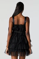 Tulle Tiered Mini Dress