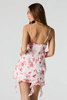 Chiffon Ruffled Mini Dress