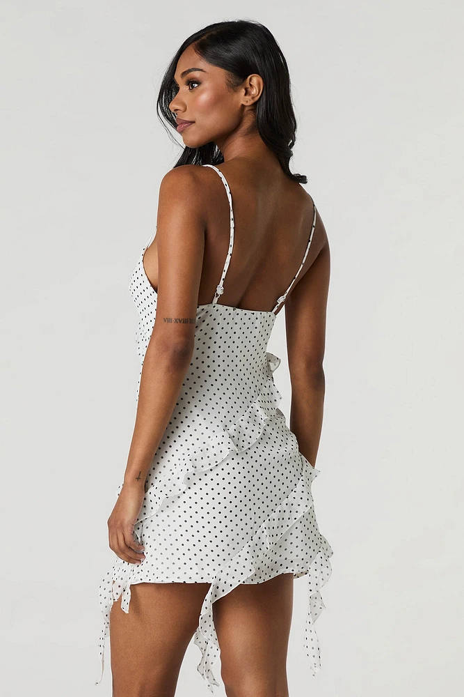 Chiffon Ruffled Mini Dress