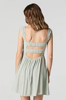 Cut-Out Back Milkmaid Mini Dress