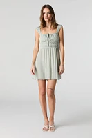 Cut-Out Back Milkmaid Mini Dress