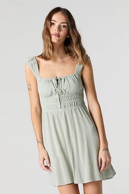 Cut-Out Back Milkmaid Mini Dress