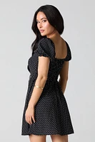 Flowy Button Front Mini Dress