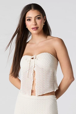 Crochet Knit Flyaway Tube Top