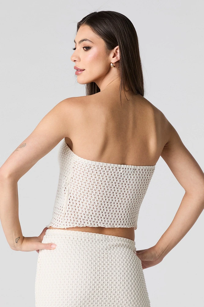 Crochet Knit Flyaway Tube Top