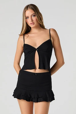 Pointelle Knit Flyaway Cami