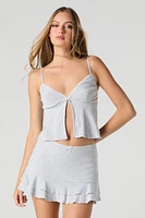 Camisole fluide en tricot de pointelle