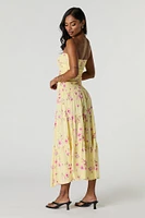 Floral Smocked Maxi Skirt