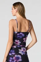 Floral Mesh Layered Cami