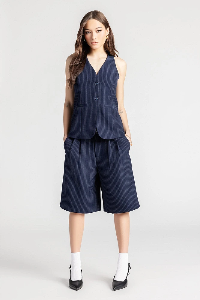 Pleated Bermuda Short
