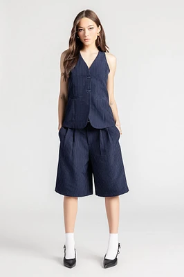 Pleated Bermuda Short