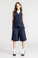 Pleated Bermuda Short