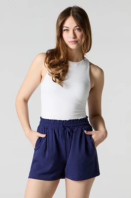 Short fluide à taille coulissante