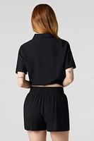 Drawstring Flowy Short