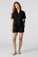Drawstring Flowy Short