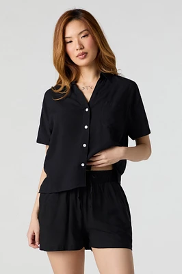 Drawstring Flowy Short