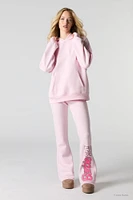 Pantalon en molleton à jambe évasée et broderie chenille Barbie™