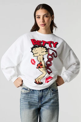 Betty Boop Graphic Fleece Sweatshirt