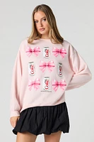 Diet Coke Bow Graphic Fleece Sweatshirt