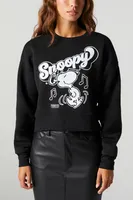 Snoopy Graphic Cropped Sweatshirt