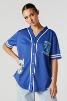 Stitch and Angel Graphic Baseball Jersey