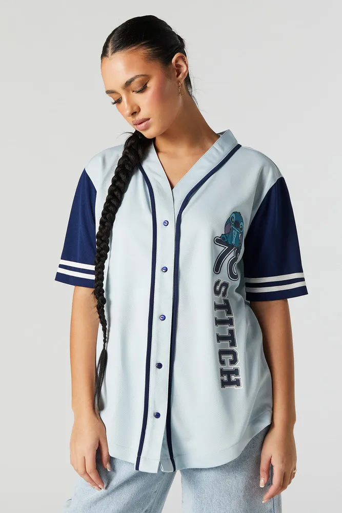 Stitch Graphic Baseball Jersey