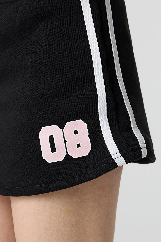 Jupe-short en molleton imprimé
