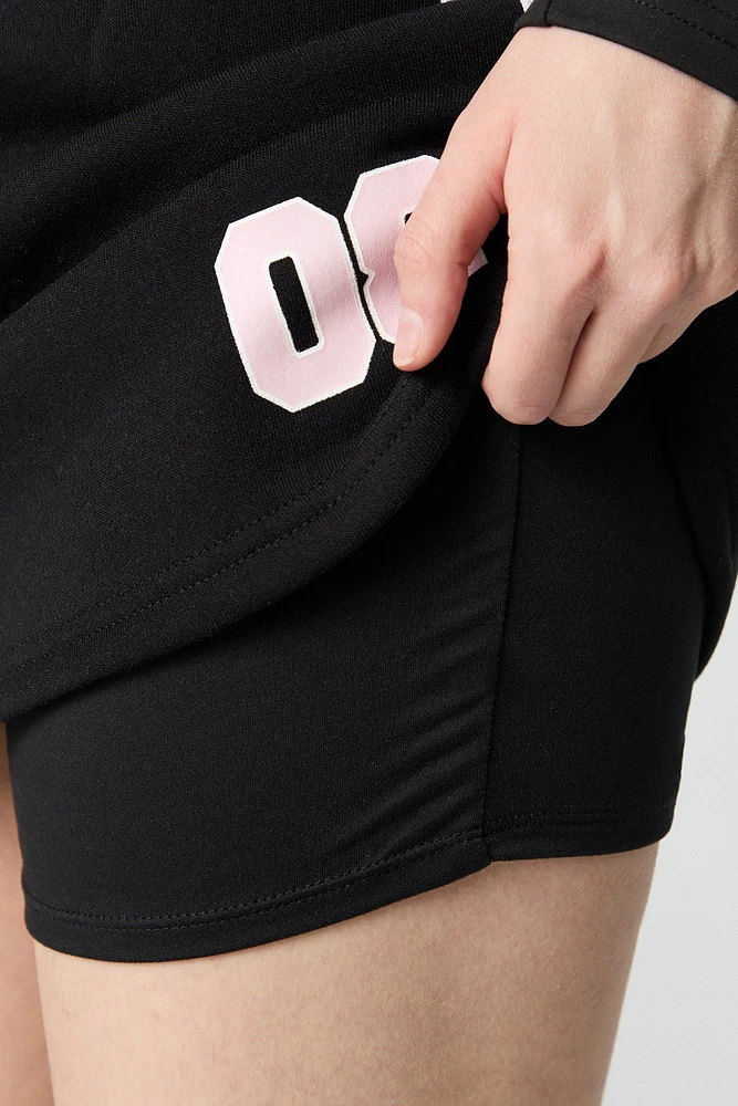 Jupe-short en molleton imprimé