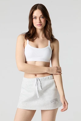 Graphic Fleece Skort