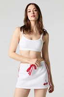 Graphic Fleece Skort