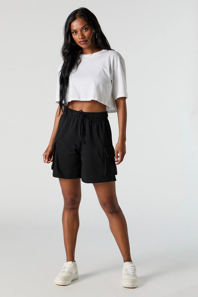 Fleece Boyfriend Cargo Short