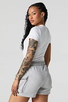 Short cargo en molleton