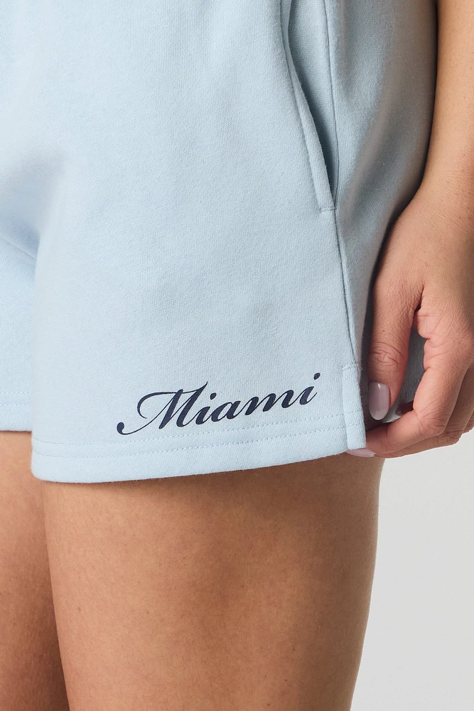 Graphic Fleece Short