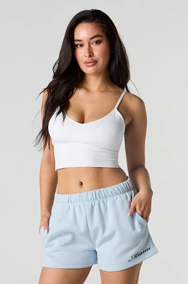 Graphic Fleece Short