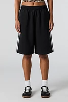 Fleece Side Striped Boyfriend Short