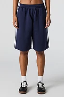 Fleece Side Striped Boyfriend Short