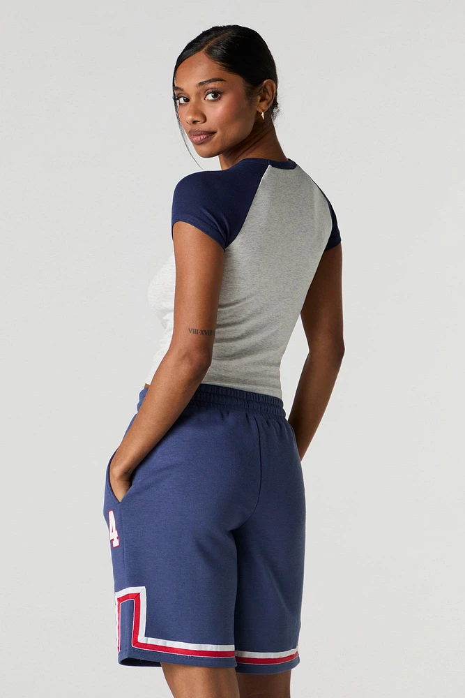 Graphic Fleece Boyfriend Short