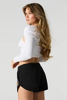 Graphic Fleece Dolphin Short