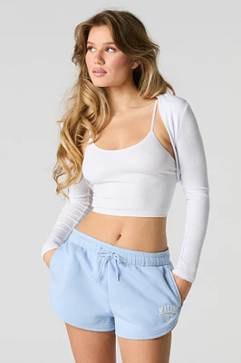 Graphic Fleece Dolphin Short