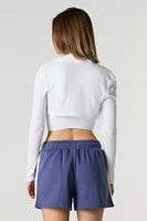 Short en molleton imprimé avec rayures latérales