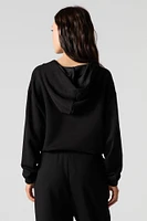 Active Quarter Zip Cinched Fleece Hoodie