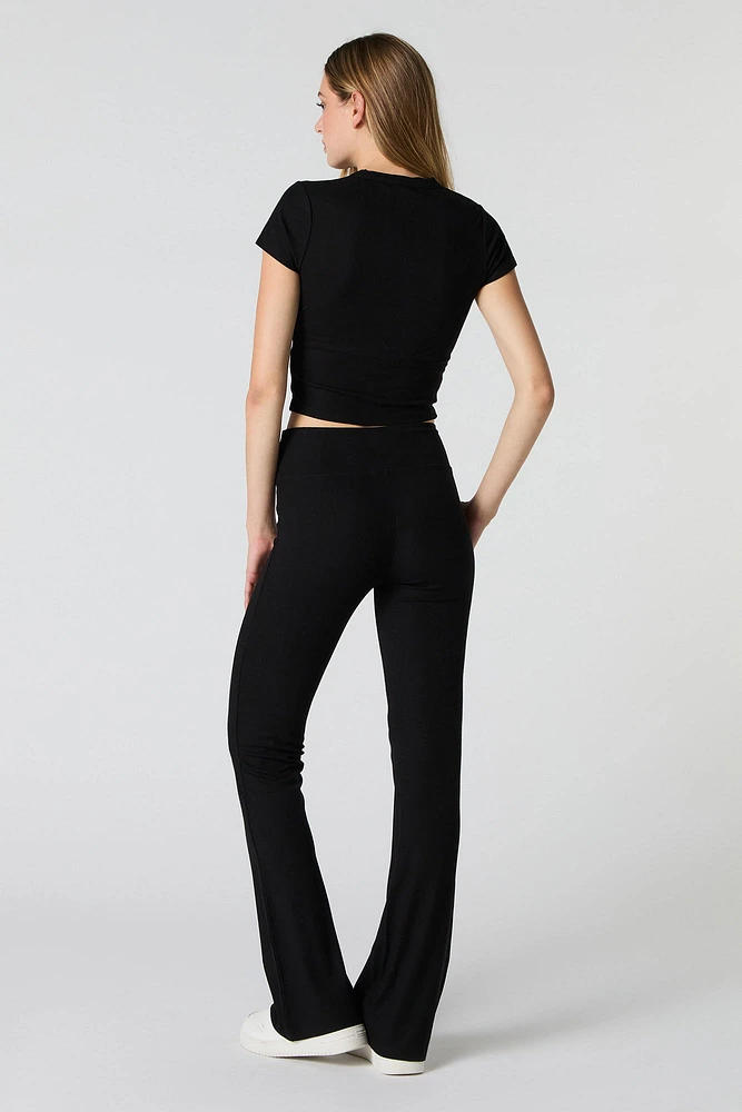 Active Ribbed Flare Pant